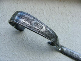 Boss &co  triggerguard engraved for David Trevallion by Barry Lee Hands copyright 2006