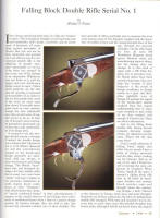 The Double Gun Journal "The Hagn Falling Block double" engraved By Barry Lee Hands