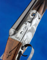 Parker Bros Shotgun engraved by barry lee Hands copyright 2008 closeup 